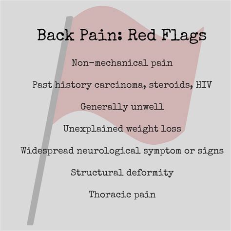 What Are Red Flag Signs For Back Pain Leia Aqui What Are The Red Flags For Back Pain Patient