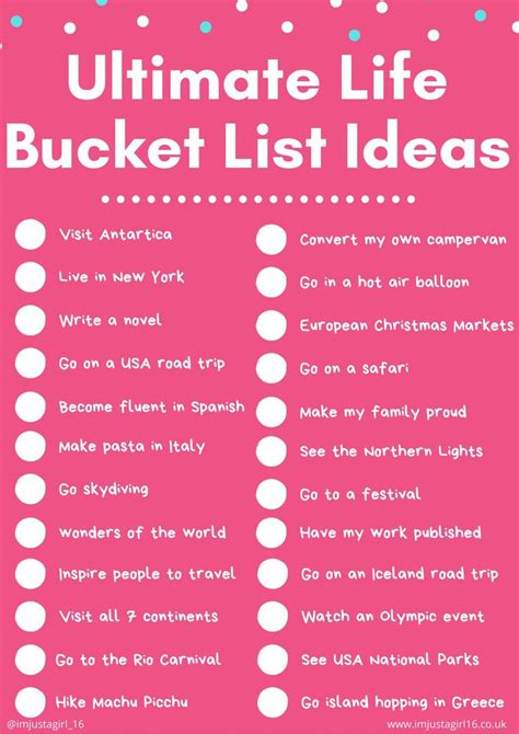 The Bucket List List