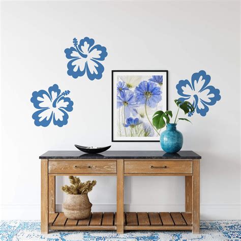 Sticker Mural Fleurs D Hibiscus Wall Art Fr