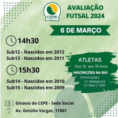 Futsal Tem Novas Peneiras Nesta Quarta Cepe Canoas