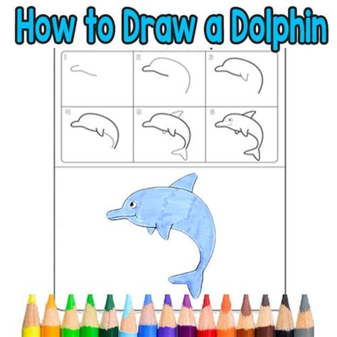 How To Draw A Dolphin Step By Step For Kids Easy Peasy And Fun