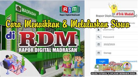 Cara Menaikkan Dan Meluluskan Siswa Di Rdm Youtube