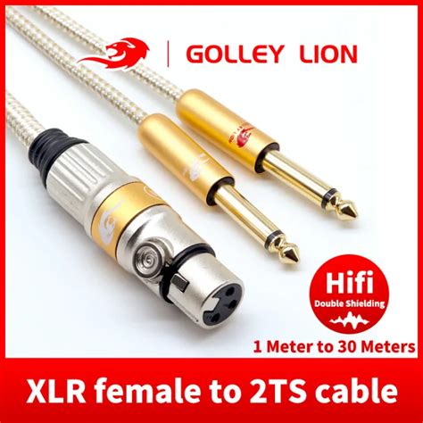 Golley Lion Hifi Xlr Splitter Audio Cable Regular Xlr Female To Dual