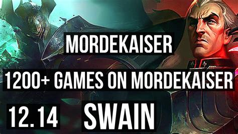 MORDEKAISER Vs SWAIN TOP 1200 Games 4 0 1 1 1M Mastery EUW