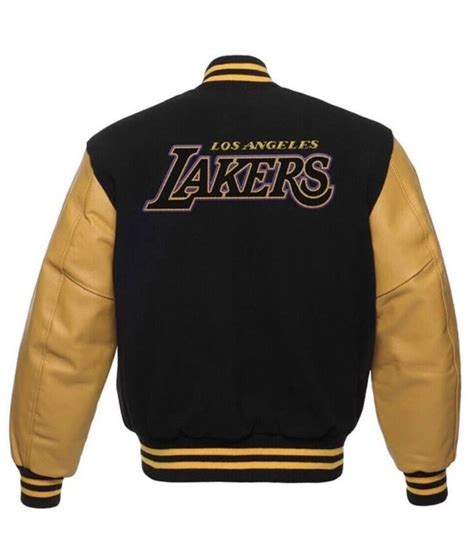 Black And Gold Los Angeles Lakers Varsity Jacket Jackets Creator