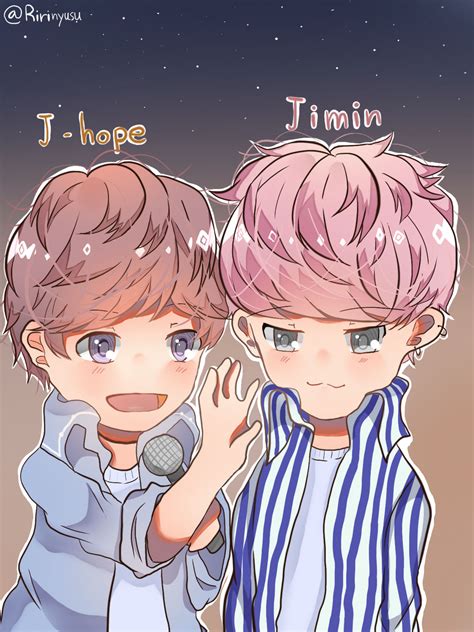 Fan Art Bts J Hope And Jimin By Ririn2525 On Deviantart