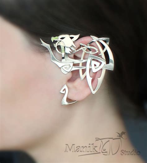 Ear Cuffs Fenrir Celtic Wolf Norse Mythology Handmad Inspire