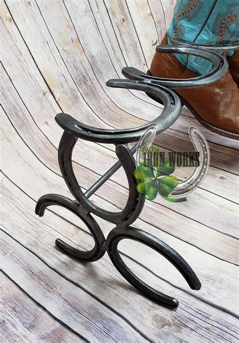 3 Pair Horseshoe Boot Rack Etsy