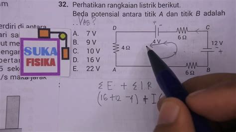 Beda Potensial Rangkaian Listrik Simulasi Unbk 2018 Fisika Youtube