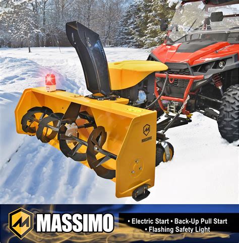 Massimo Utv Atv Mounted Electric Start Snow Blower 60 Wide Path For Winter