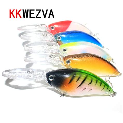 KKWEZVA 1pc 18G 11 5CM Laser Floating Deep Diving Crankbait Fishing