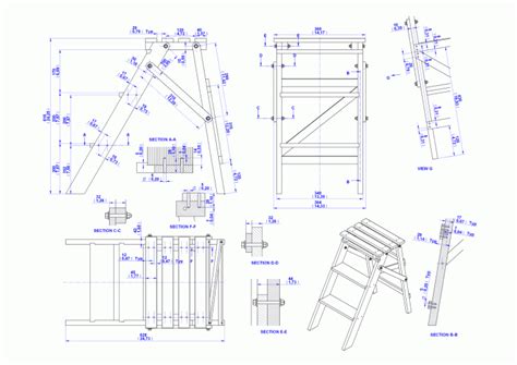 Folding step ladder plan | Step ladder, How to plan, Step stool diy