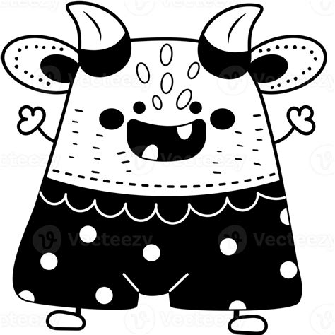 Cute Monster Illustration 35680664 Png