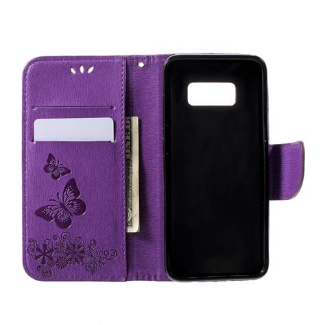 Wholesale Imprinted Butterfly Flowers Leather Casing Case Wallet For