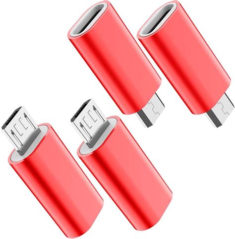 Jxmox Usb C To Micro Usb Adapter 4 Pack Type C Female To Micro Usb Male Convert