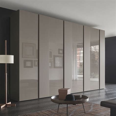 Contemporary Wardrobe Sp35 Sangiacomo Glossy Lacquered Wood Wood Veneer Matte