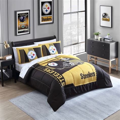 Cathay Sports Pittsburgh Steelers 5 Piece Blackgold Queen Bundle Set