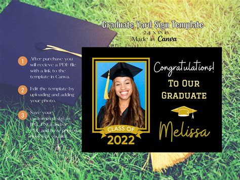 Graduation Yard Sign Template - Etsy