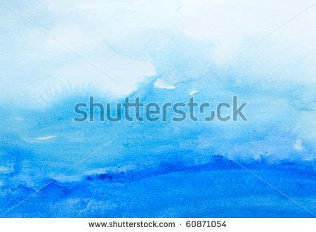 Close Up Of Water Color Strokes Painting On White Background Stock