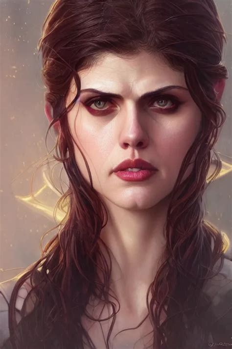 Alexandra Daddario As Spider Girl Realistic Portrait Stable