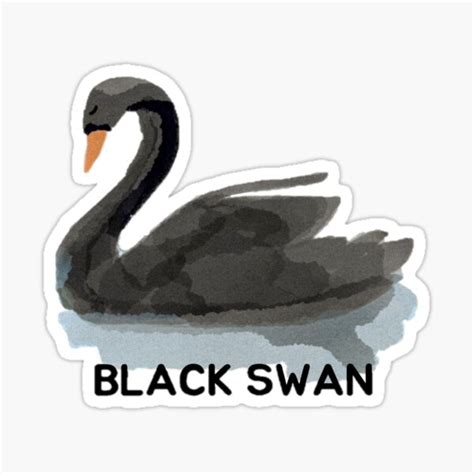 Black Swan Sticker For Sale By Virliazhangg Redbubble