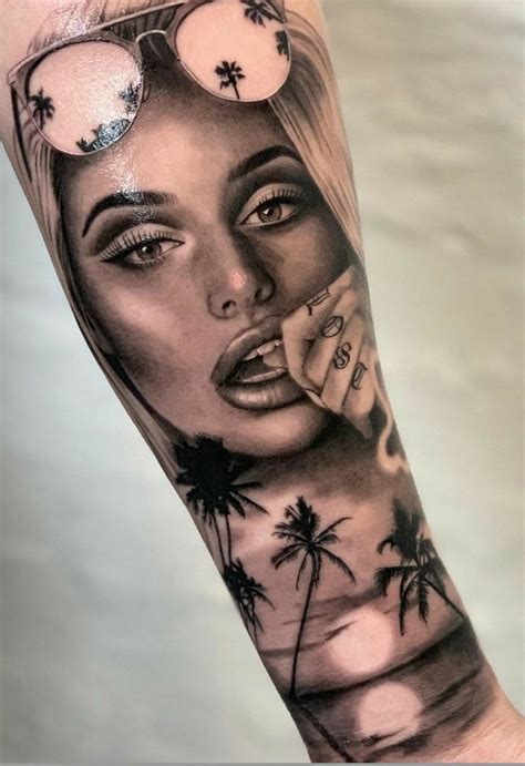 Pin By Marko Cosmin On Girl Face Tattoo Girl Arm Tattoos Realistic