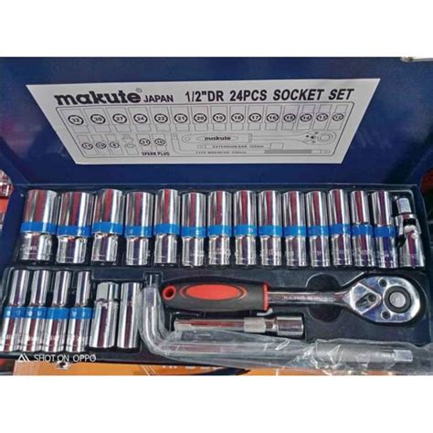 MAKUTE JAPAN 24 PCS 1 2 DR DEEP SOCKET WRENCH SET 6 POINTS 12 POINTS