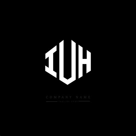 Iuh Letter Logo Design With Polygon Shape Iuh Polygon And Cube Shape