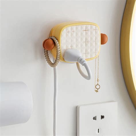 Cable Plugs Management Portable Wall Mount Cord Plug Wire Storage
