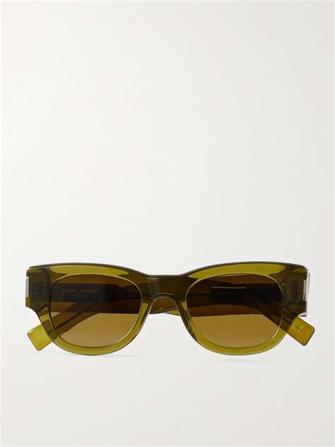 SAINT LAURENT EYEWEAR Naked Wire Cat Eye Acetate Sunglasses NET A PORTER