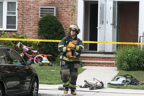 While Fighting Flames Hero Roselle Firefighter Rescues Trapped Pet