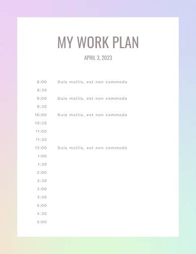 Free Planner Work 14 Template Customize With PicMonkey