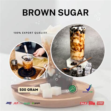 Jual Brown Sugar 500 Gram Bubuk Minuman Boba Brown Sugar Minuman Bubuk