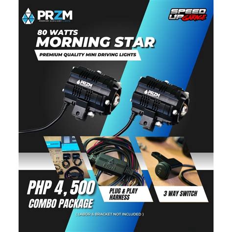 PRZM Morning Star 80W Mini Driving Light With Plug And Play Harness And