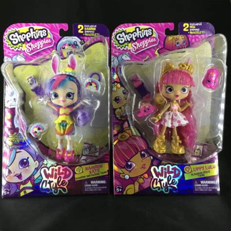 Shopkins Wild Style Shoppies Rainbow Kate Lippy Lulu Moose Toys