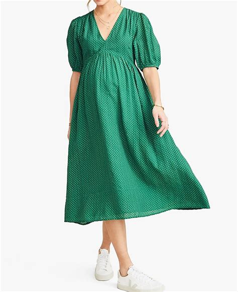 Hatch Collection® Maternity Melanie Smocked Dress In Polka Dot Madewell