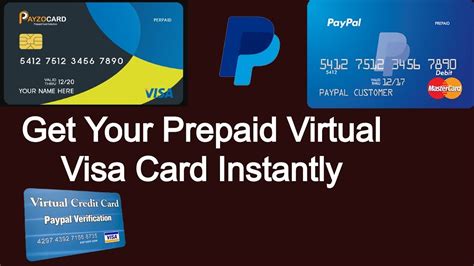 Instant Virtual Credit Card Paypal Youtube