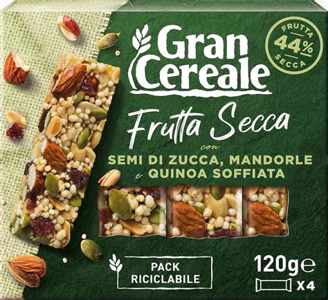 Gran Cereale Barrette Con Frutta Secca Semi Di Zucca E Quinoa Soffiata