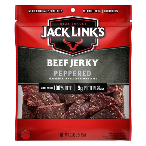 Jack Links Beef Jerky Peppered Beef G Of Protein Per Serving