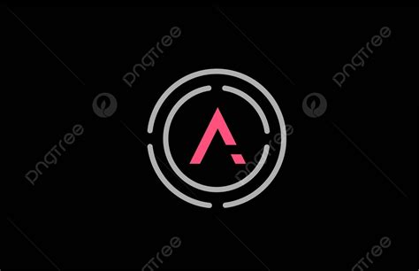 Pink Circle Alphabet Logo For Branding And Products Vector, Company ...