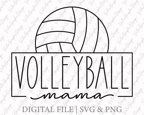 Volleyball Mama Svg Half Volleyball Svg Sport Mom Svg Etsy