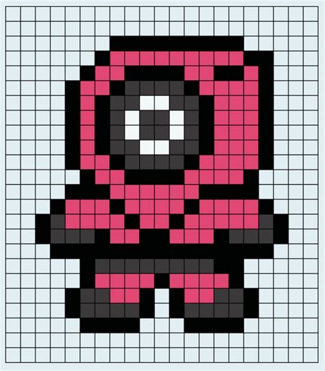 Squid Game Pixel Art Grid Pixel Art Grid Pixel Art Pattern Pixel Art