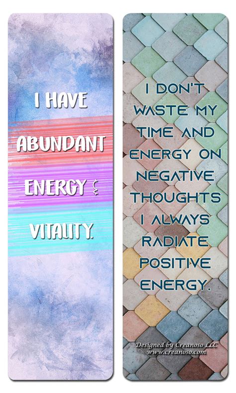 Creanoso Positive Encouragement Bookmarks - Positive Affirmations - Aw