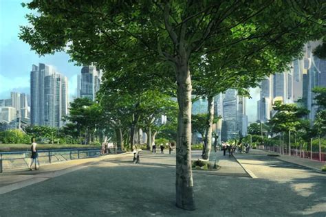 Linear Park And Esplanade Along Pasig River Concept Stable Diffusion