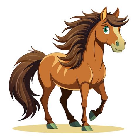 Caballo De Dibujos Animados Vector Premium