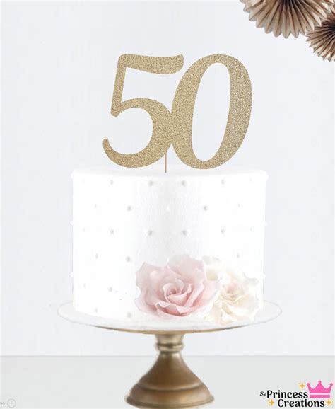 Glitter 50 Cake Topper Fifty Cake Topper Age Cake Topper Etsy