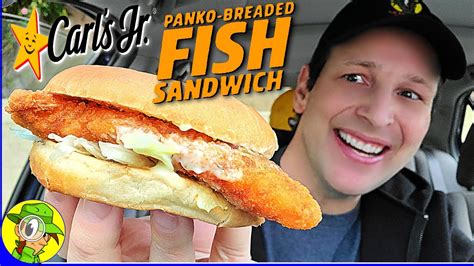 Carls Jr® ⭐ Panko Breaded Fish Sandwich Review 🇯🇵🐟🥪 ⎮ Peep This Out