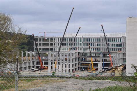 Obras del nuevo edificio de Inditex en Arteixo en A Coruña La