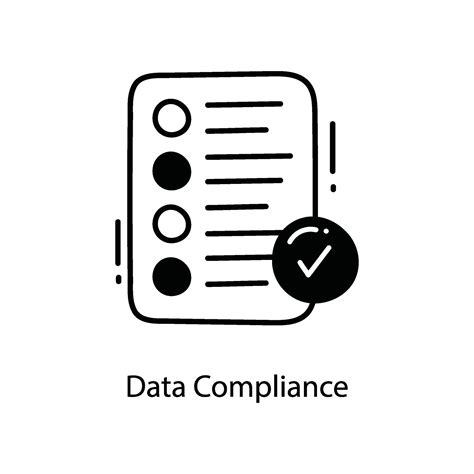 Data Compliance doodle Icon Design illustration. Networking Symbol on