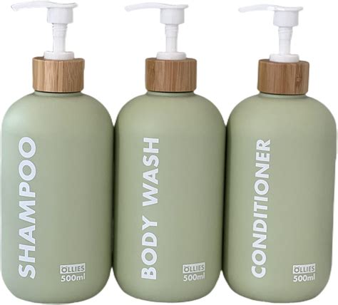 Ollies Refillable Shampoo And Conditioner Bottles Shower Soap Dispenser For Bathroom